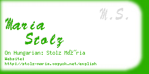 maria stolz business card